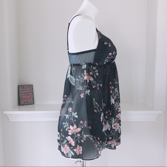 Apt. 9 Intimate Lingerie Lace Trim Sheer Floral Sleepwear Size M, New - Picture 4 of 10